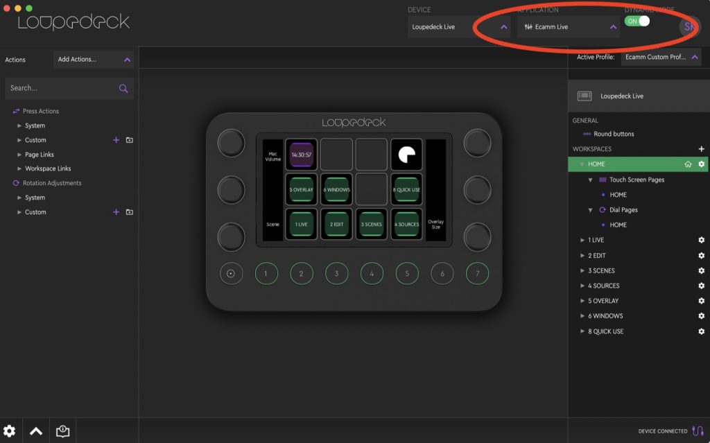 Using Loupedeck Live with Ecamm Live - Ecamm Network Blog