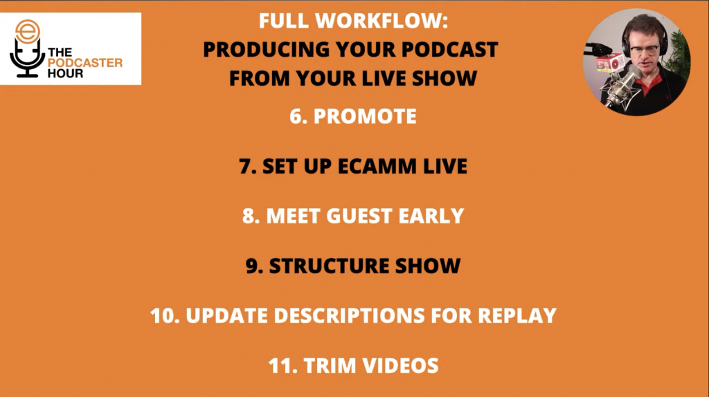 Podcaster Hour podcasting workflow