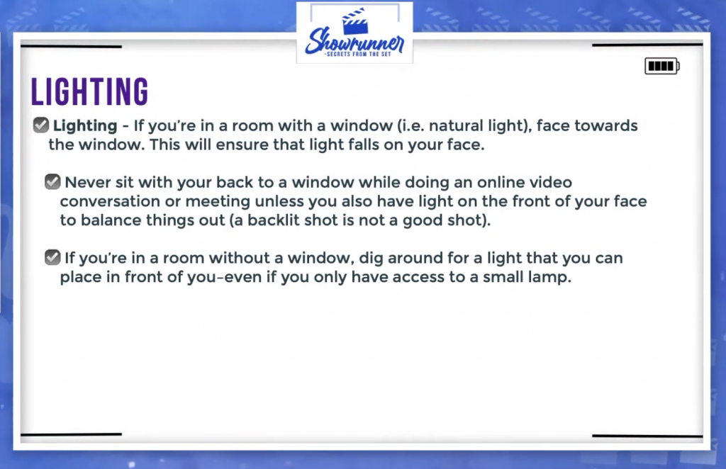 lighting checklist