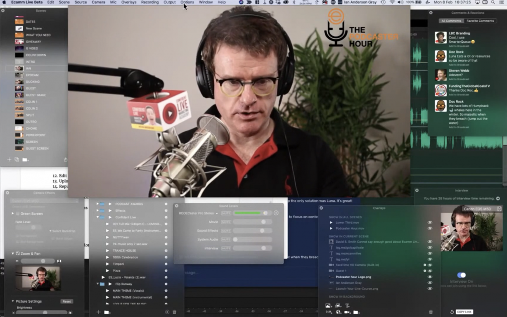 Ecamm Live podcasting