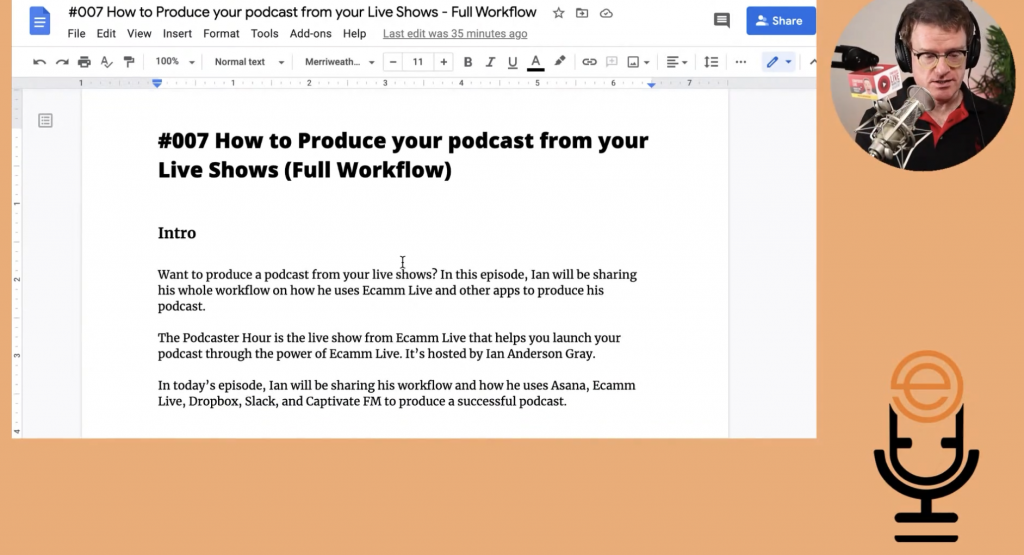 podcasting planning doc