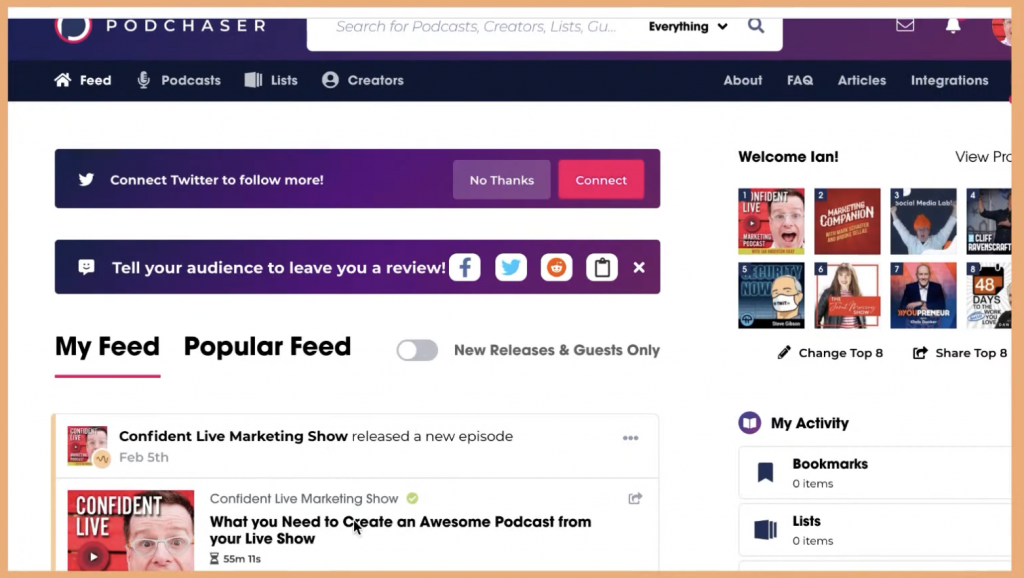 Podchaser podcasting directory