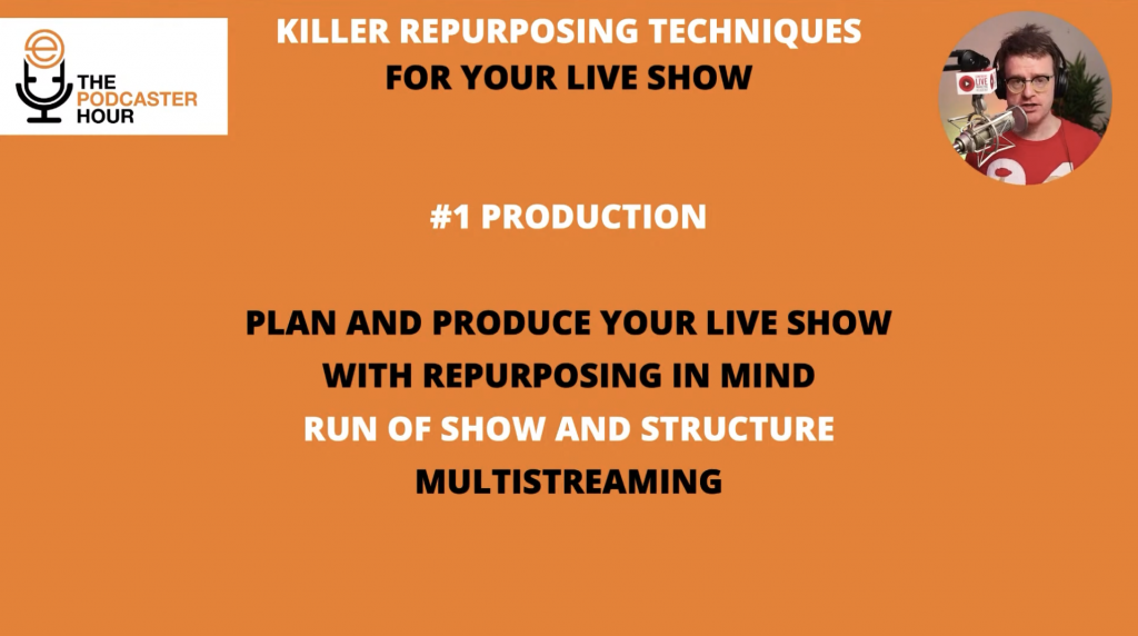 how to structure your live show