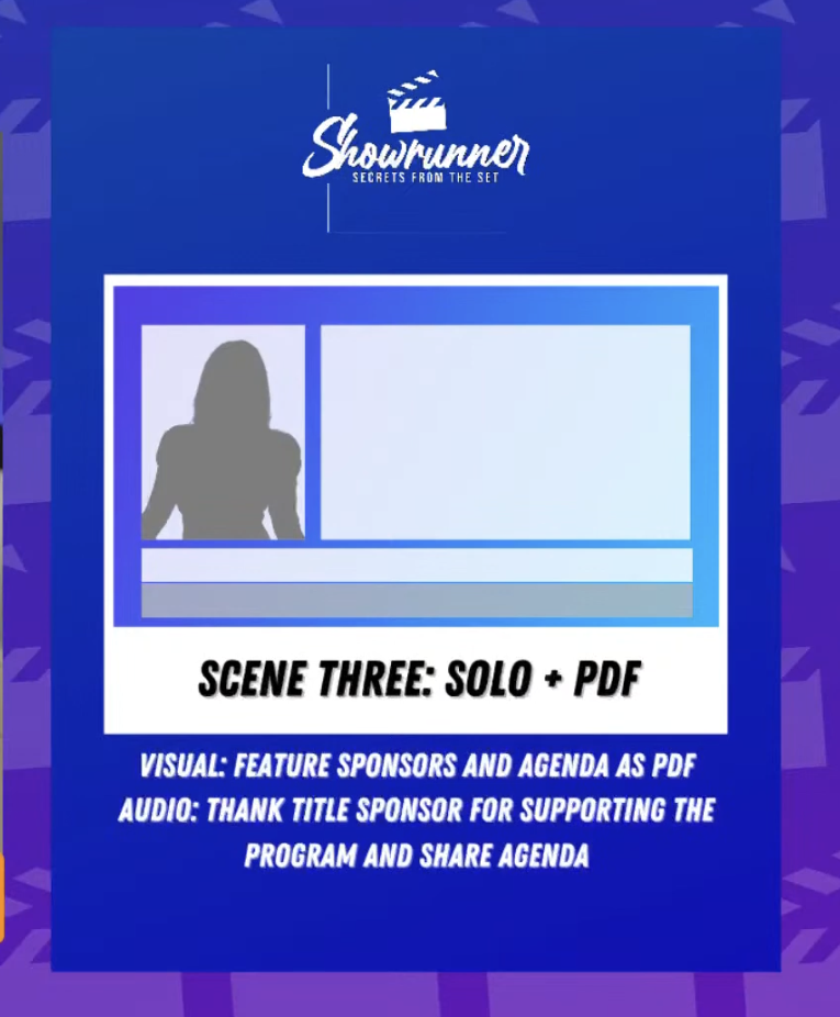 solo shot plus PDF graphic for live video