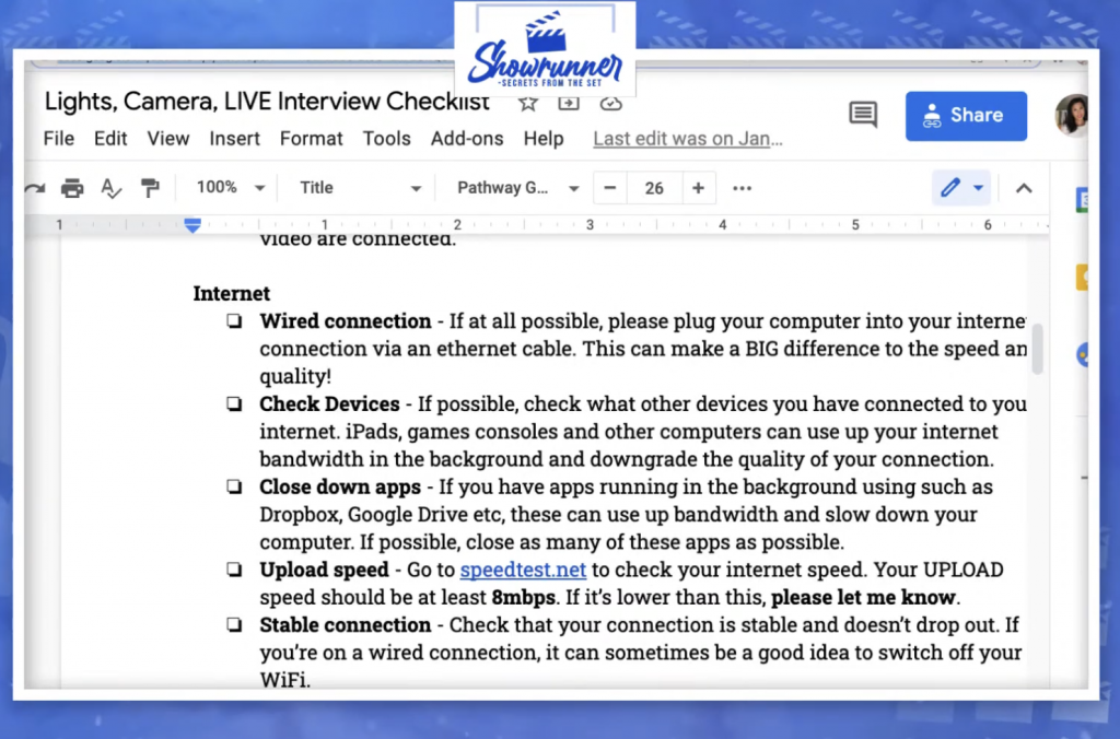 internet connectivity and live streaming