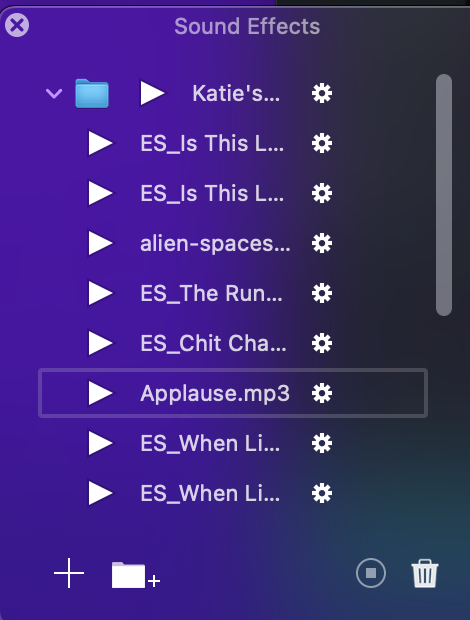 Ecamm Sound Effects Folder Playlist