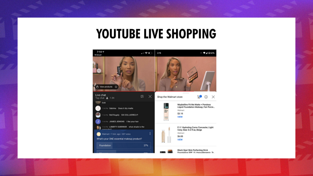 YouTube Live selling
