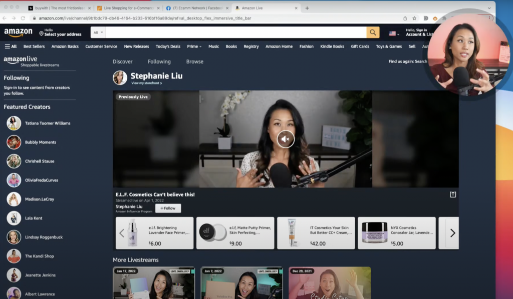 Stephanie Liu Amazon Live