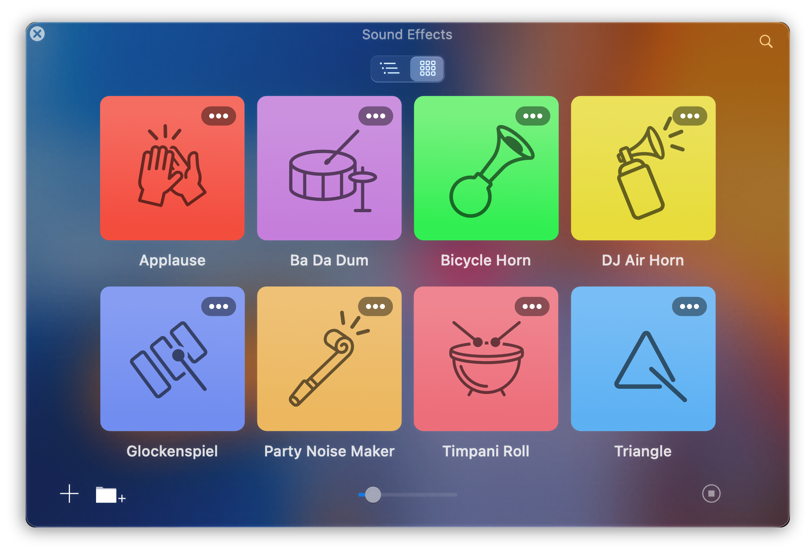 Ecamm's customizable Sound Pad with colorful sound buttons and custom images.